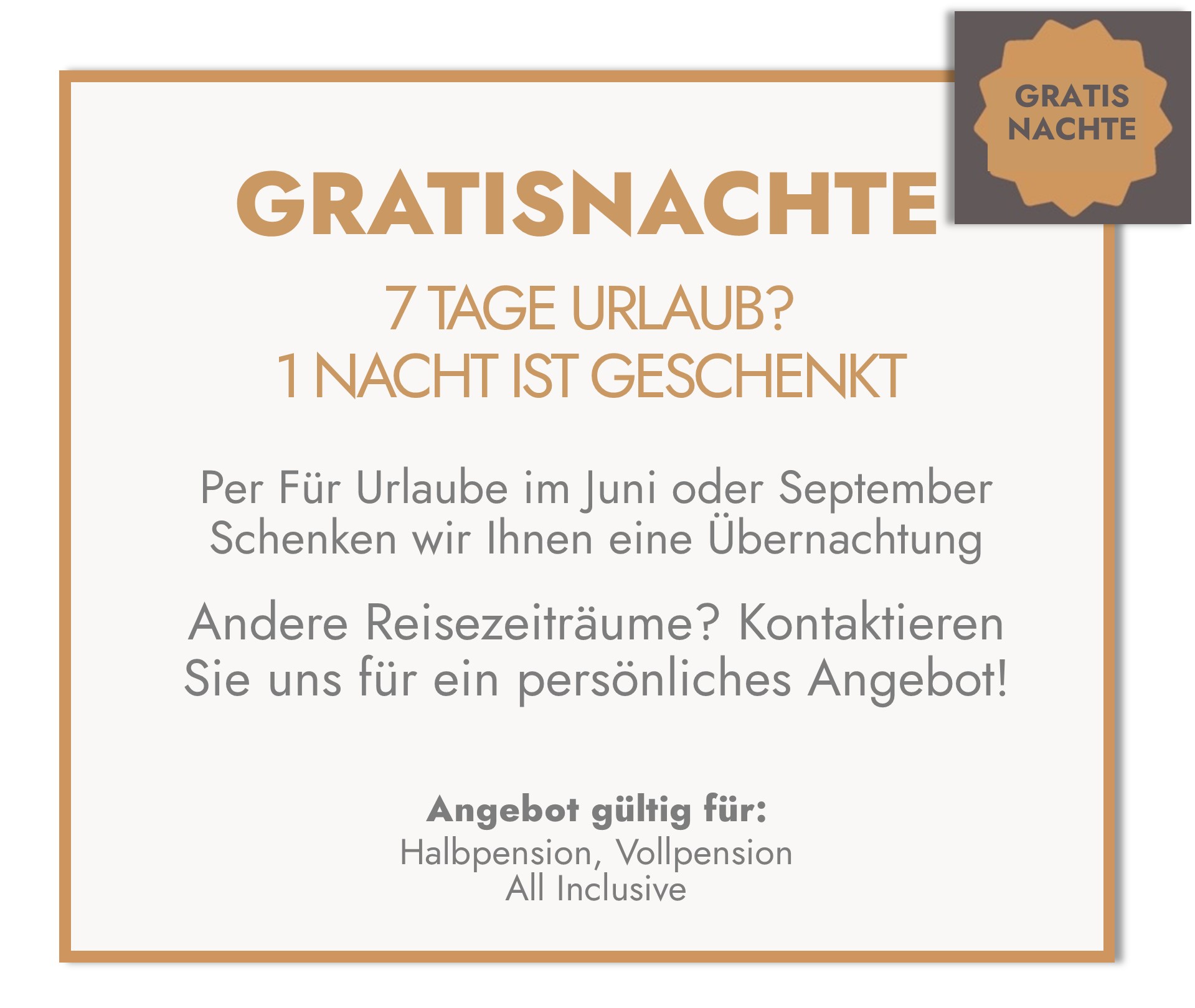offerta notti gratis