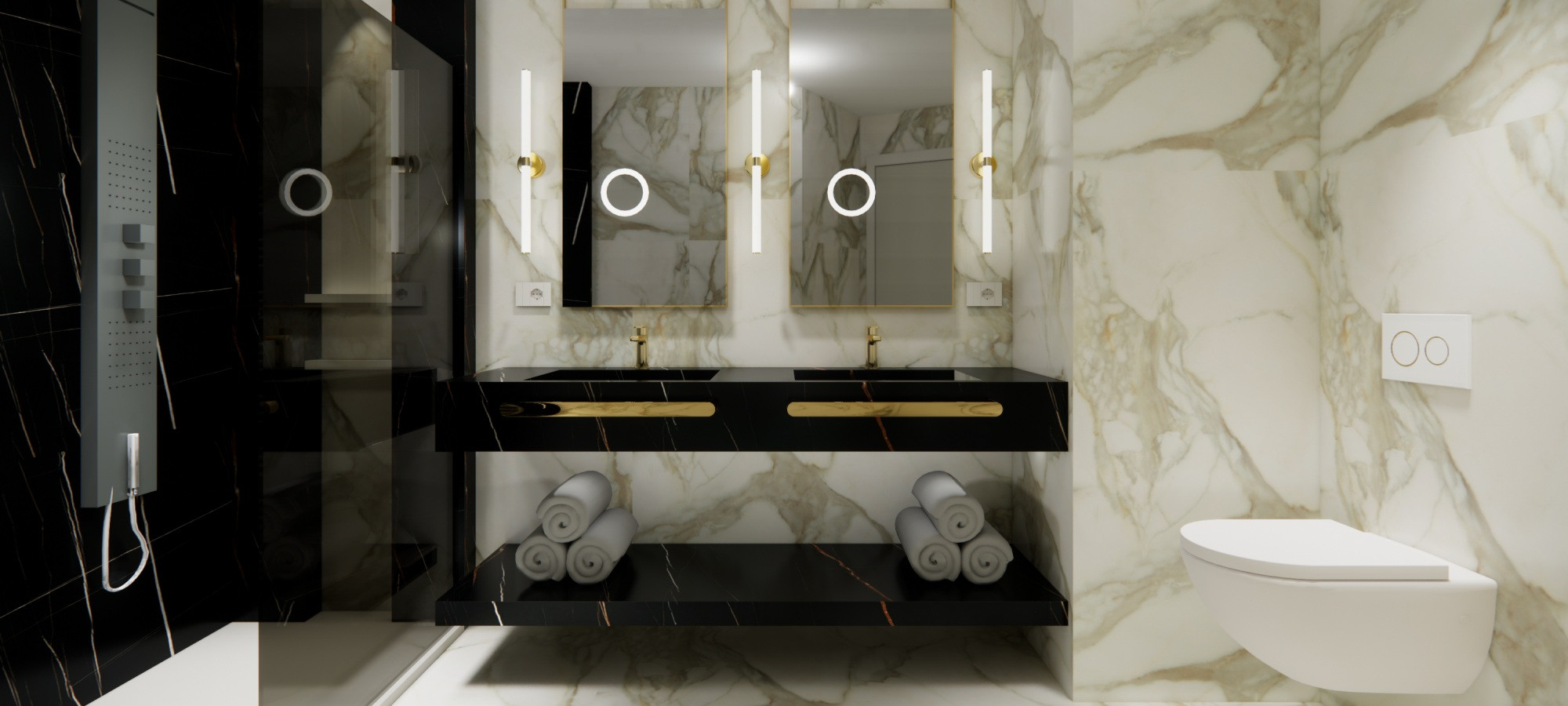 media.suite pearl luxury bagno 1
